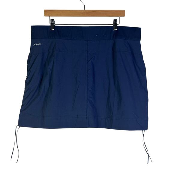 Columbia Anytime Casual Skort Womens 1X Navy Blue Omni-Shield Pockets Athleisure - Picture 4 of 7